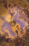 ceiling paiting in a church, Budapest, Hungary 1984